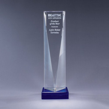 Excelsior Optical Crystal Award - Blue - LG