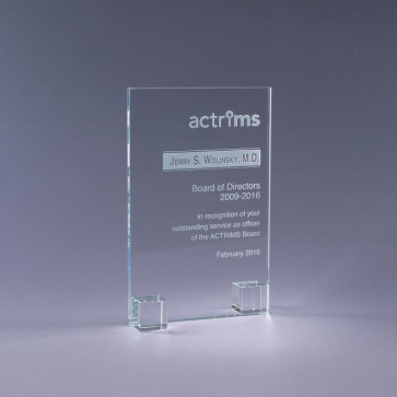 Elements Starphire Crystal Award with Clear Cube Accents - MD 8in