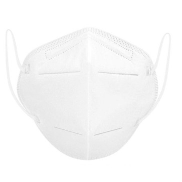 White KN95 Mask with earloops
