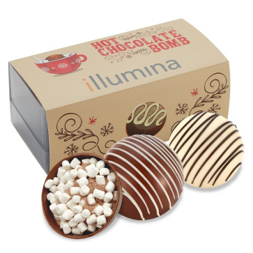 Hot Chocolate Bomb Gift Box - Original Flavor - 2 Pack - Classic Milk & 