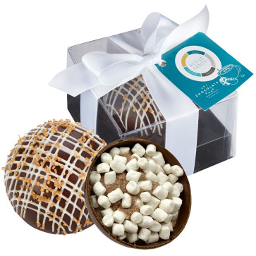 Hot Chocolate Bomb Gift Box w/ Hang Tag -Deluxe Flavor - Dark Chocolate 