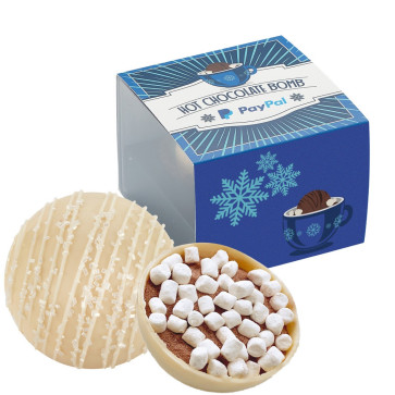 Hot Chocolate Bomb Gift Box w/ Sleeve - Deluxe Flavor - White Chocolate 
