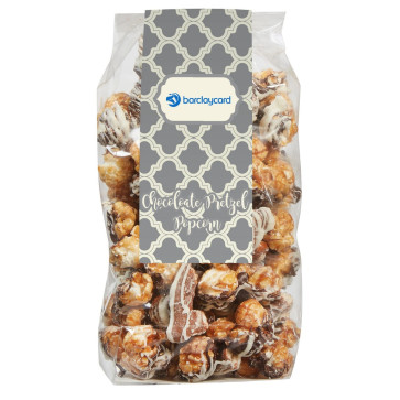 Contemporary Popcorn Gift Bag - Chocolate Pretzel Popcorn