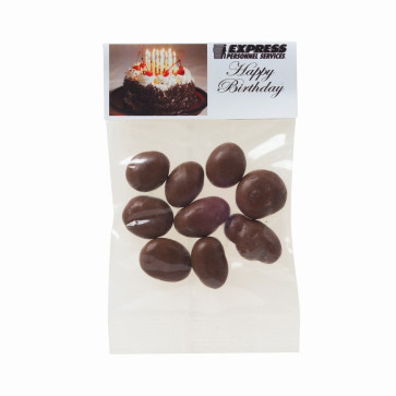 Chocolate Raisins in Header Bag (1 oz.)