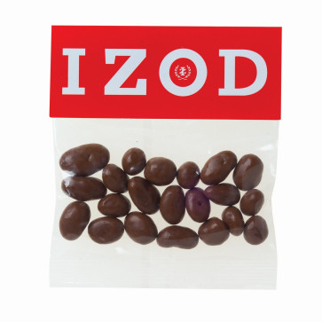 Chocolate Raisins in Header Bag -2 oz.