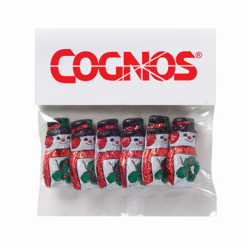 Chocolate Snowmen in Header Bag (2 oz.)