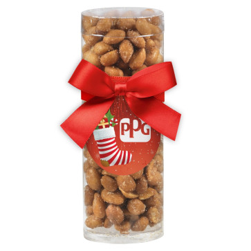 Elegant Gift Tube with Honey Roasted Peanuts