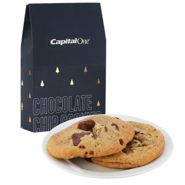Gable Top Box Box with 2 Chocolate Chip Cookies
