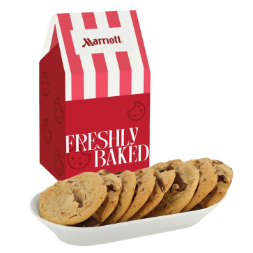 Gable Top Box with 8 Fresh Baked Chocolate Chip Cookies