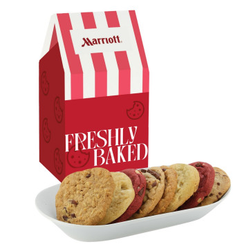 Gable Top Box with 8 Fresh Baked Gourmet Cookies