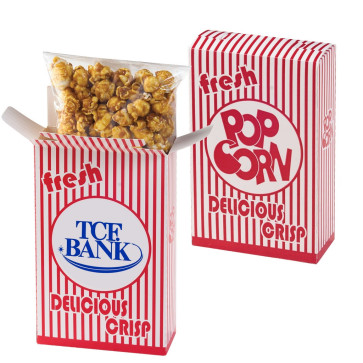 Striped Popcorn Box - Caramel Popcorn