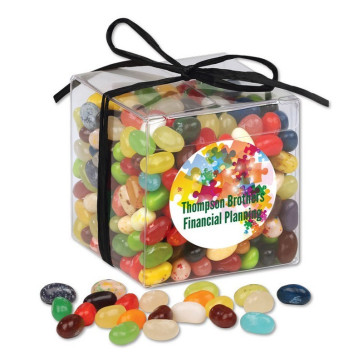 Stylish Acetate Cube with Jelly Belly Jelly Beans
