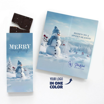 One Color Foil-Stamped Stock Snowman Sweeter Cards with Sea Salt Caramel