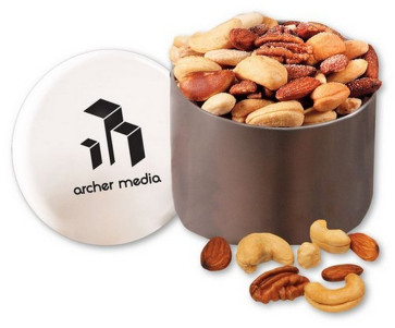 Deluxe Mixed Nuts in Designer Tin with Logo Imprint