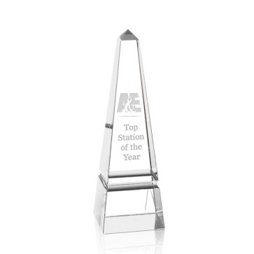 Groove Obelisk Optical Crystal Award