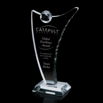 Castello Globe Award - Optical Crystal 10 in.