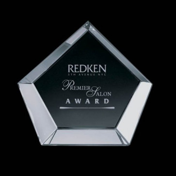 Valecrest Optical Crystal Hexagon Shape Award Papereight 4 in.