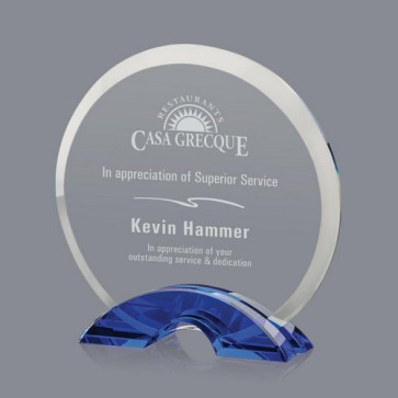 Huber Optical Crystal Award - Blue