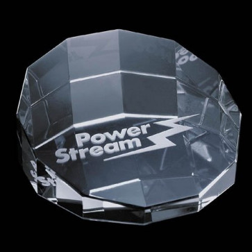 Cloverdale Paperweight - Optical 3-1/8 in.