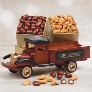 Vintage Pick-up Truck with Fancy Cashews and Chocolate Almonds