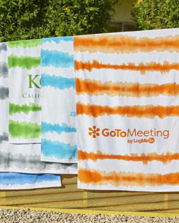 Good Vibes Cabana Stripe Beach Towel