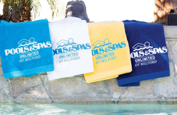 Oversized Velour Beach Towel (Color Towel, Embroidered)