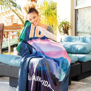 Extra Large Sherpa Lined Micro Mink Throw