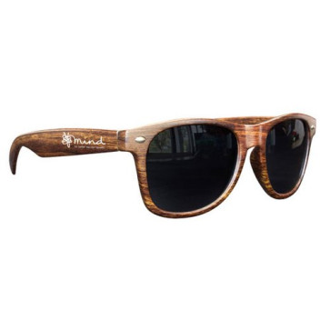 Medium Wood Tone Miam Sunglasses