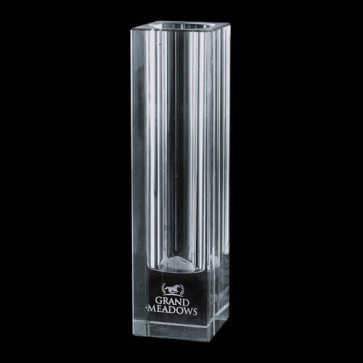 Bellaire Optical Crystal Award Vase - Optical 12 in.