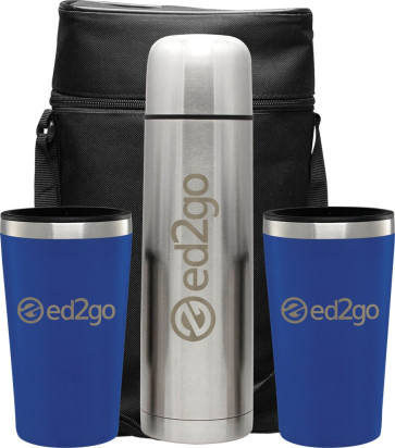 Shelby Gift Set -Vacuum Tumbler and Insulated Beverage Carrier