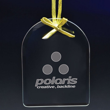 Arched Glass Ornament or Suncatcher 3.75 in.