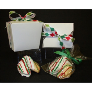 Holiday Chocolate Covered Fortune Cookie 1/2 Pint Take Out Pail