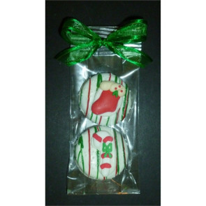 Christmas Chocolate Dipped Sandwich Cookie 2-Pack