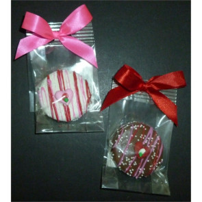 Valentine Heart Chocolate Dipped Fancy Sandwich Cookie