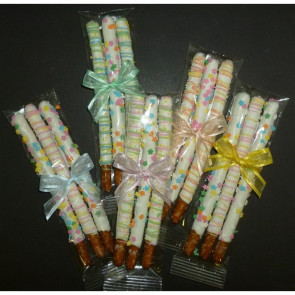 Spring Chocolate Dipped Pretzel Rods - 3 Pack