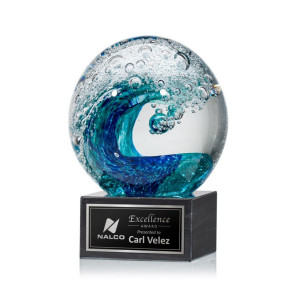 Surfside Award on Square Marble - 4 Diam