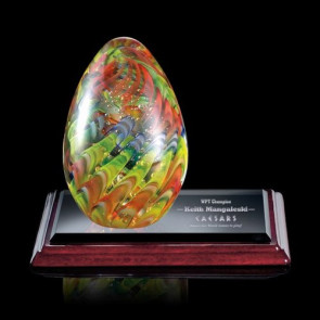 Hibiscus Art Glass Art Glass Award on Albion Base