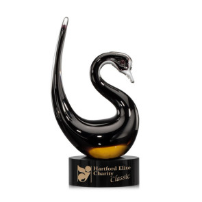 Soho Swan Award on Black Base - 11.5 in. High