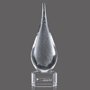 Equinox Art Glass Award on Clear Base - 10.5 in High