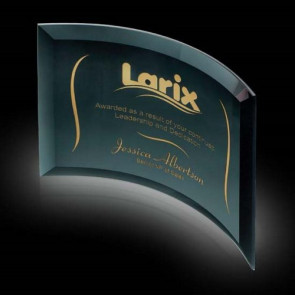 Madison Black Glass Crescent Award 5in x7in