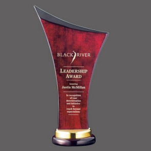 Bamburgh Award Rosewood Piano Finish on Brass Base 10 in.