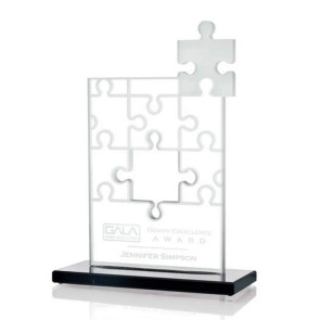 Jigsaw Puzzle Award - Teamwork - Glass
