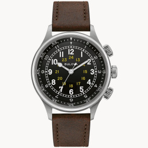 Bulova Watches Men's Brown Leather Strap - A-15 Pilot