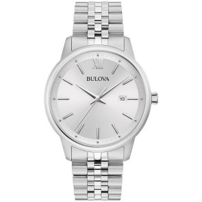 Bulova Watches Bulova Corporate Exclusive Classic Men's Watch, Silvertone with Silver White Dial