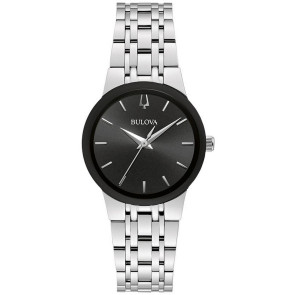 Bulova Watches Bulova Ladies' Corporate Exclusive Futuro Watch, Silvertone with Black Dial