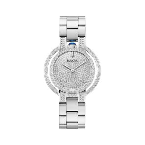 Bulova Watches Ladies Rubaiyat Bracelet with Diamond Pave Dial- Couture Edition