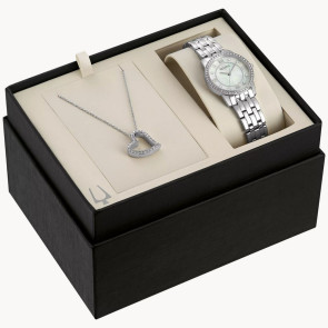 Bulova Watches Bulova Ladies' Crystal Box Set, Watch and Heart Necklace