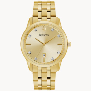 Bulova Watches Men's Gold-tone Classic Bracelet from Sutton Collection