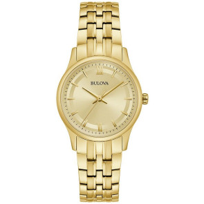 Bulova Watches Bulova Corporate Exclusive Classic Ladies' Watch, Gold-tone with Champagne Dial