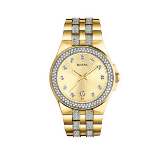 Bulova Watches Mens Bracelet - Crystals Company Watch